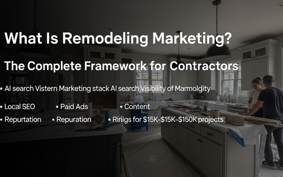 What Is Remodeling Marketing? The Complete Framework for Contractors